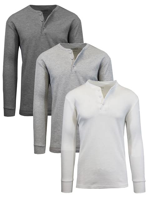 3-Pack Men's Long Sleeve Thermal Shirts (S-5XL) - Walmart.com