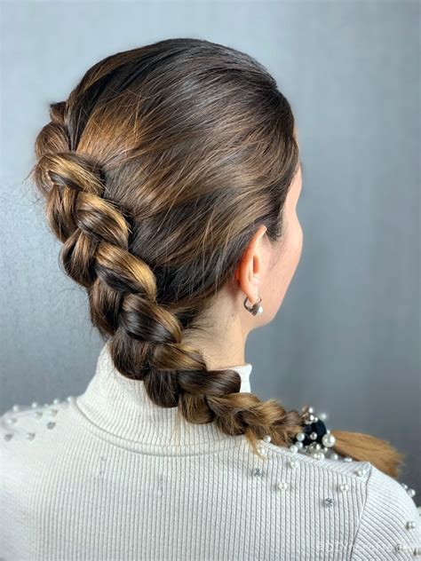Side Dutch Braid Ponytail