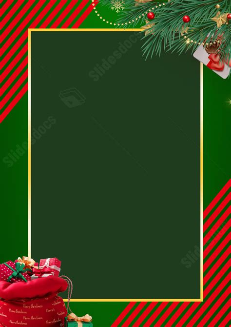 Minimalist Christmas Holiday Page Border Background Word Template And ...