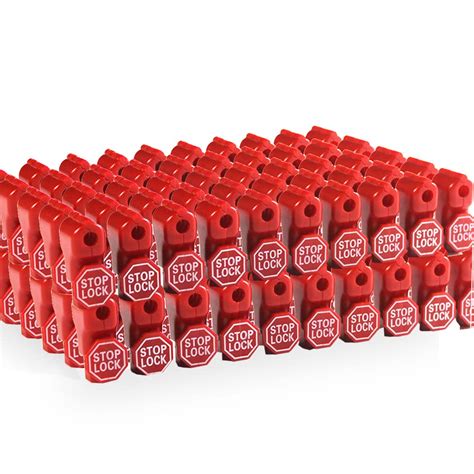 BETERTEK Peg Hook Locks Stop Lock 100pcs Plastic red Stop Locks Retail ...