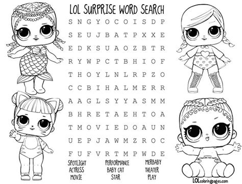 lol doll word search