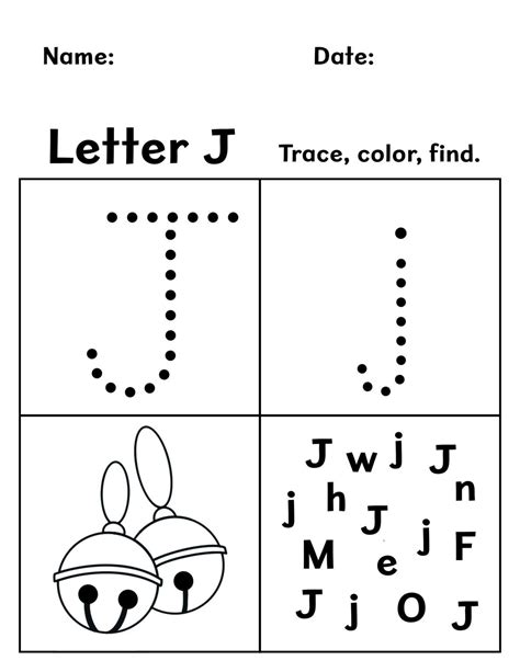 FREE Letter J Worksheets for Preschool! ⋆ The Hollydog Blog | Letter j activities for ...