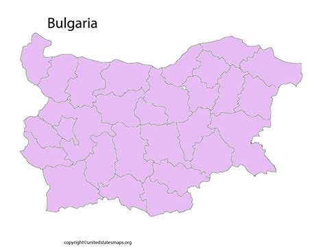Blank Bulgaria Map | Map of Bulgaria Blank