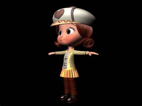 Crumbelina DiCaramello free 3D model rigged | CGTrader