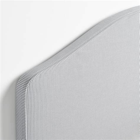 RAMNEFJÄLL upholstered bed frame, Klovsta grey/white/Luröy, 180x200 cm ...