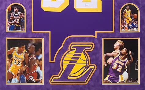 Magic Johnson Autographed Framed Lakers Purple Jersey - The Stadium Studio