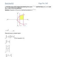 NCERT Solutions for Class 12 Maths ICSE Application of Integrals - Exercise