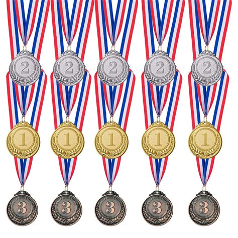 Buy Hoon 15 Pcs Winner Gold Silver Bronze Medals, Olympic Style Medal ...