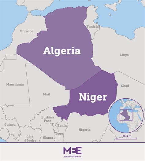 Map Of Niger And Algeria