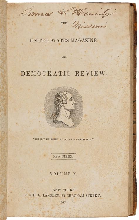 The United States Magazine and Democratic Review. (January June, 1842 ...