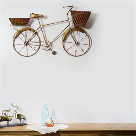 Buy VEDAS Metal Old Basket Cycle Wall Art from Vedas at just INR 9199.0