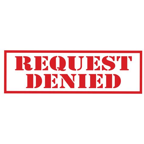 Box REQUEST DENIED Stamp