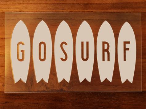 ステッカー プリンタック 2枚入 切り文字 サーフボード GO SURF 3 | PTドリームボックス