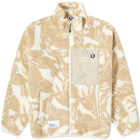 AAPE Now Camo Fleece Jacket Ivory | END. (GB)