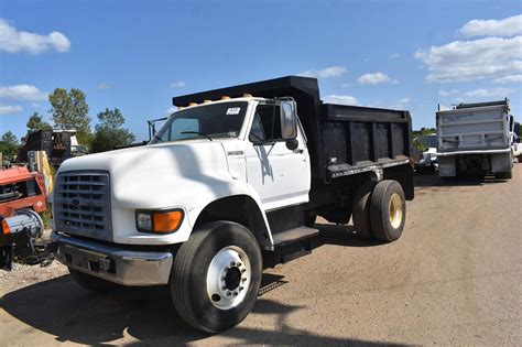 1998 Ford F-800 Single Axle Dump Truck - Cummins 225HP, Automatic, 10' Dump For Sale, 97,230 ...