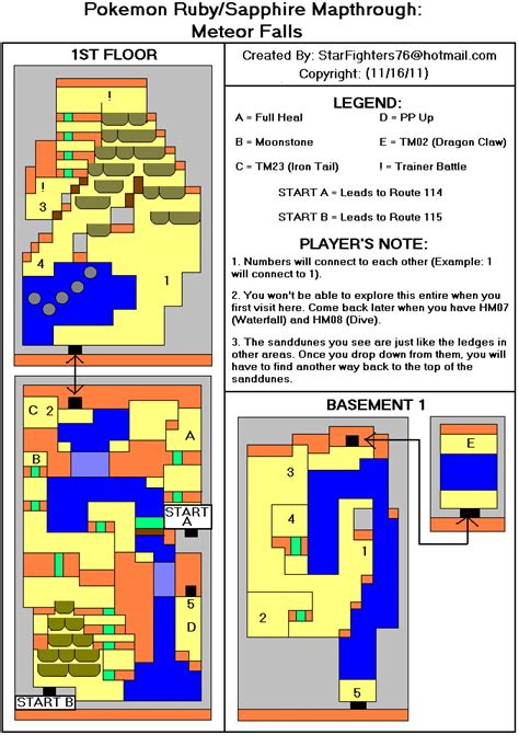 Pokémon Ruby/Sapphire Meteor Falls Map (GIF) - StarFighters76 ...