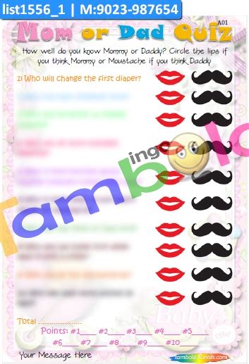 Mom Dad Quiz in Parents theme - Designs - PartyStuff