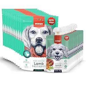 Buy Wanpy 100% Natural Dog Treat Combo | Lamb Sausages 100gm x12 + Meat ...