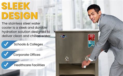 Rockwell 150L Stainless Steel Water Cooler - Energy Efficient, 3 ...