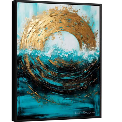 Abstract Canvas Wall Art Sun Sea Painting Modern Decor | Modern Decor ...