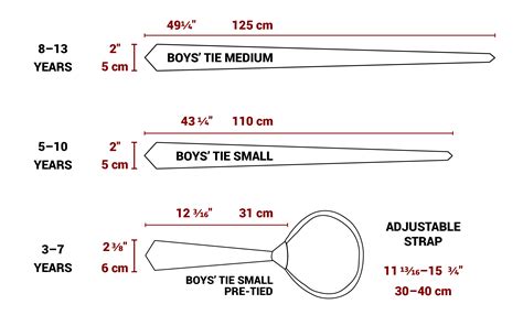 Size guide for ties | Tieroom