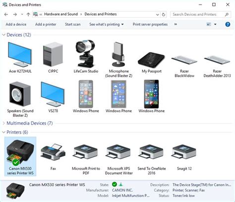 Device and Printer Panel 的图像结果