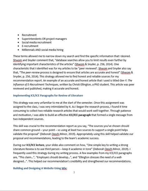 Image result for Reflective Memo Example