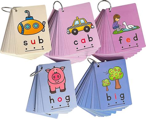 Buy Lilias CVC Flashcards, CVC Word Builders, Toddler Learning Toys ...