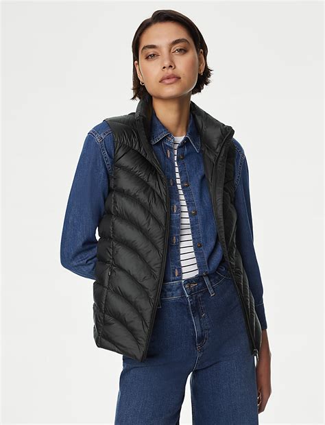 Buy Feather & Down Packaway Puffer Gilet at Marks & Spencer