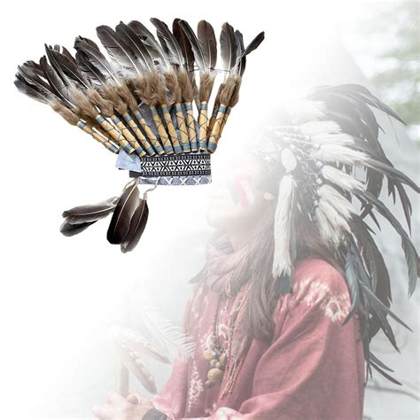 Native American Feather Hat Native American Feather Stock