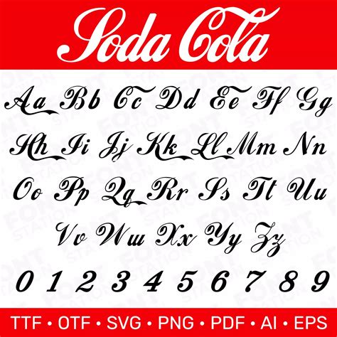 Coca Cola Font - Soda Font - Instant Download | Create words, Cola ...