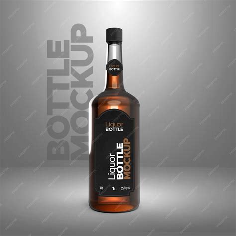 Premium PSD | Psd liquor bottle mockup