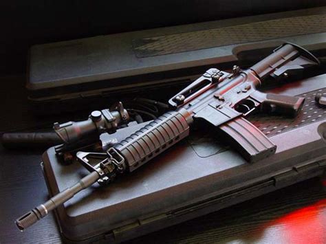 m16a2突击步枪,战术版M4卡宾枪游戏道具3dmaya模型_枪械模型模型下载-摩尔网CGMOL