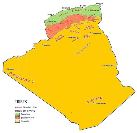 Ethnic Map Of Algeria