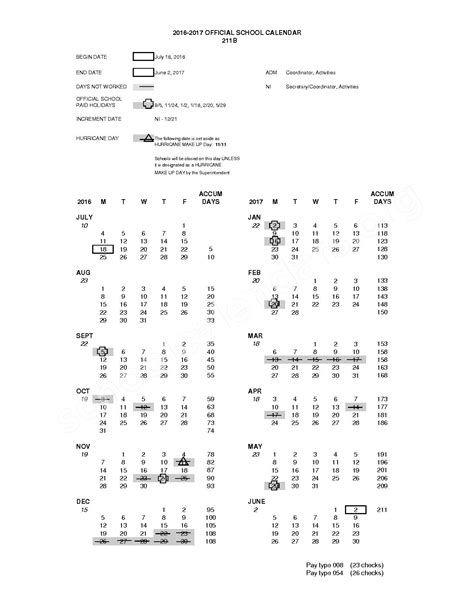 2016 - 2017 Employee Work Calendars | Collier County Public Schools ...