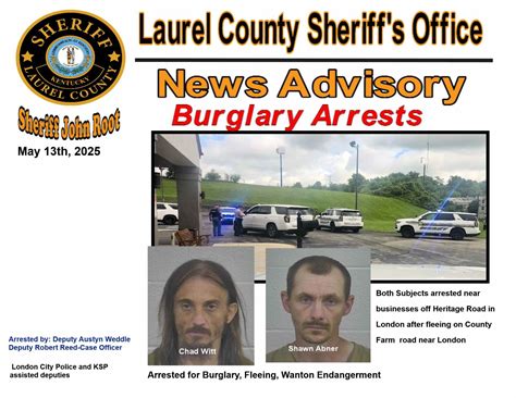 Laurel - Burglary and wanton endangerment arrests: Laurel County ...