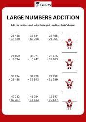 Visual Worsheet: Addition of Large Numbers - Mathematics (Maths Mela ...