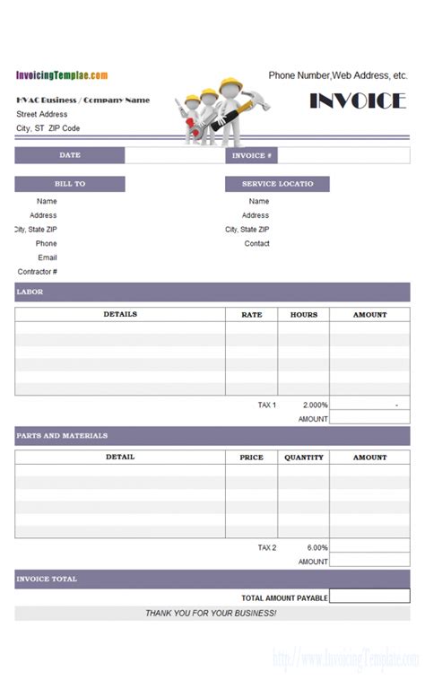 Computer Service Invoice Template 的图像结果