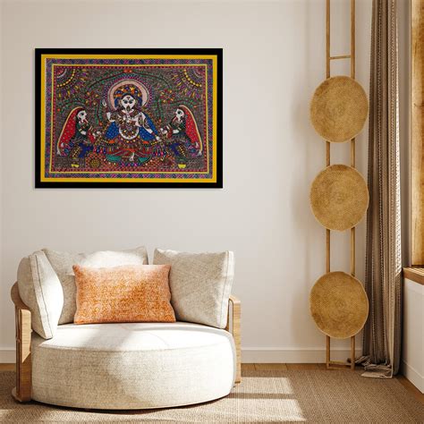 Beautiful Ganesha Madhubani Painting, Framed Art – Dessine Art