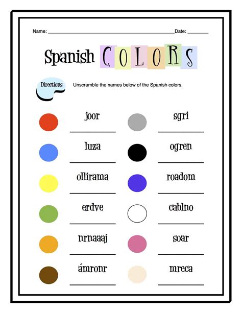 Spanish Colors