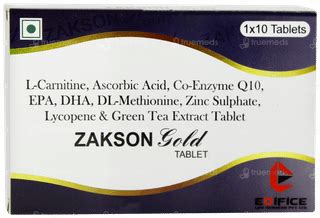 Zakson Gold Tablet 10 - Uses, Side Effects, Dosage, Price | Truemeds