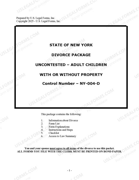 Ny Uncontested Divorce Process | US Legal Forms