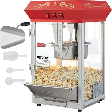 Amazon.com: VEVOR Commercial Popcorn Machine, 8 Oz Kettle, 850 W ...