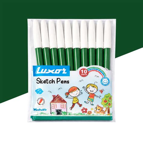 Luxor Sketch Pens - Green ( Set Of 10 ) – Topperskit LLP