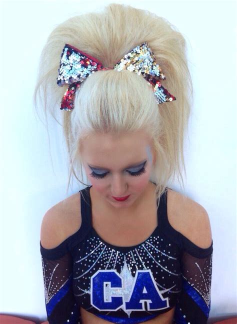 cheer hair teased