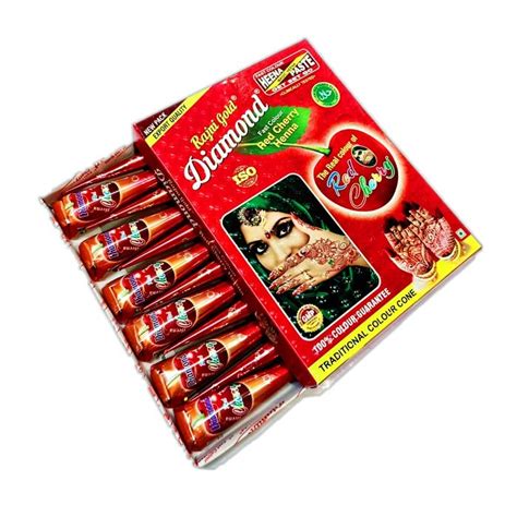 Buy Rjani Gold Diamond Fast Red Colour | Instant Mehendi Cone | Red ...