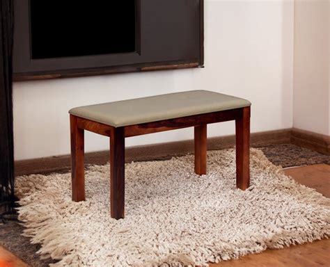 Buy Sheesham Wood 2 Seater Dining Bench for Living Room Online on ...