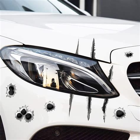 Blilo Realistic Bullet Hole Stickers for Cars - Simulation India | Ubuy