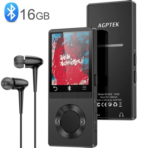 AGPTEK 16GB MP3 Player with FM Transmitter, Black, M16S - Walmart.com ...