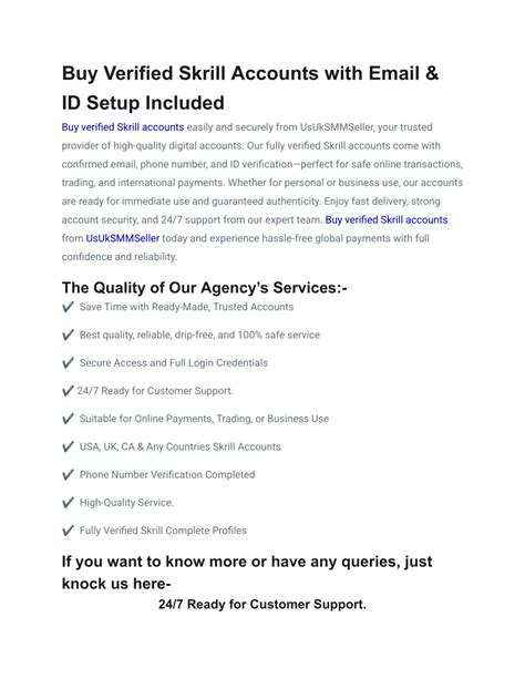 PPT - Buy Verified Skrill Accounts with Email & ID Setup Included ...